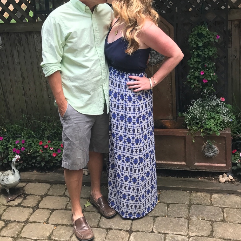 J. Crew IKat Print Maxi Dress